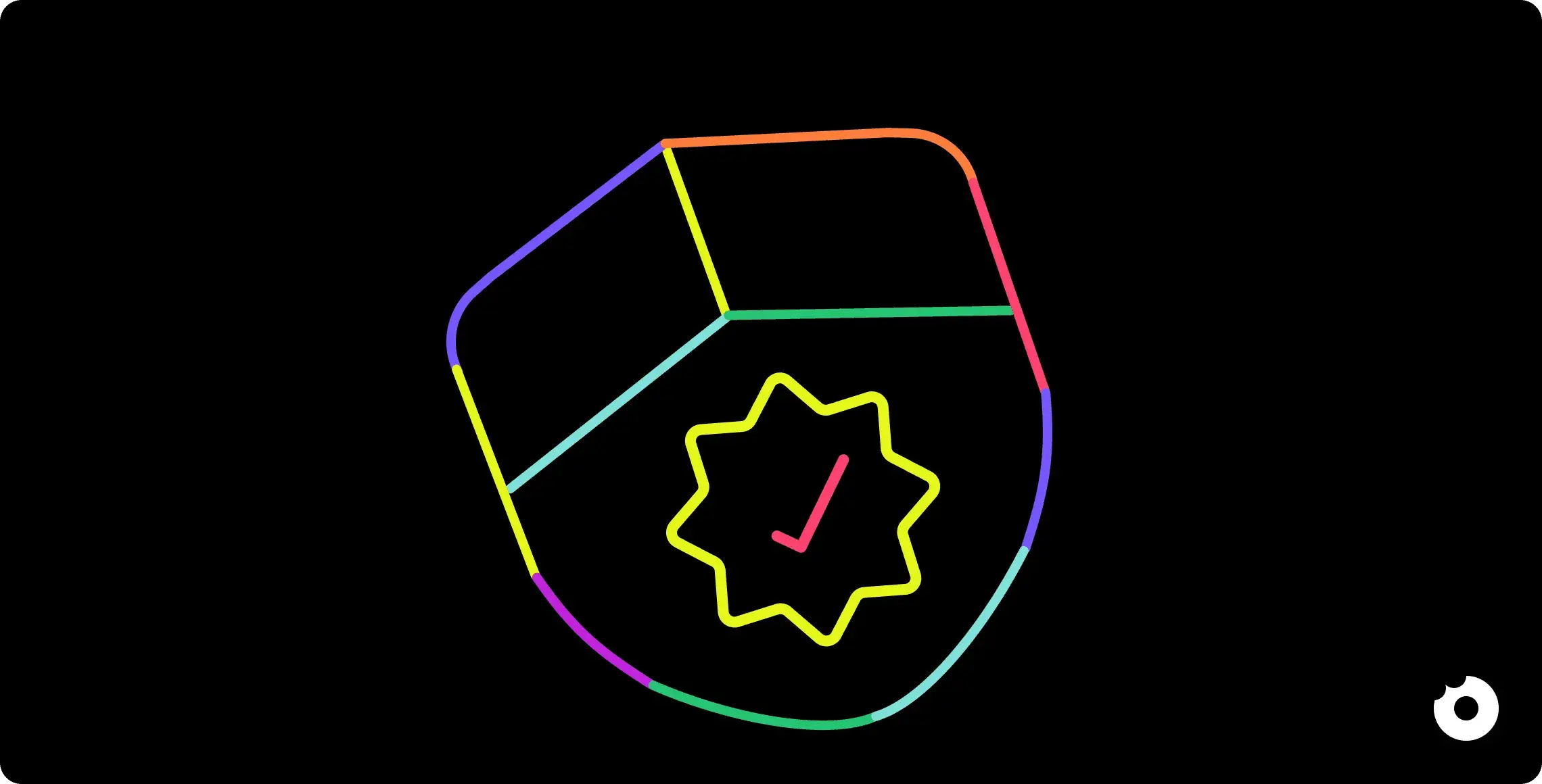 Shield icon with a checkmark representing security reliability and verified quality