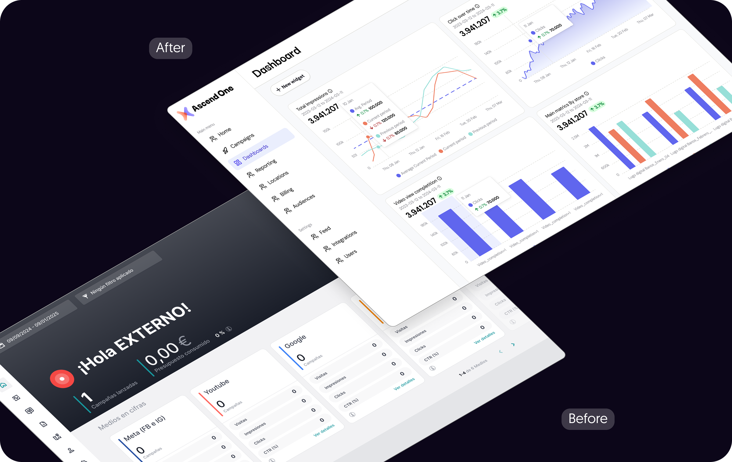 Ascend Makers redesigned dashboard compared to the legacy platform