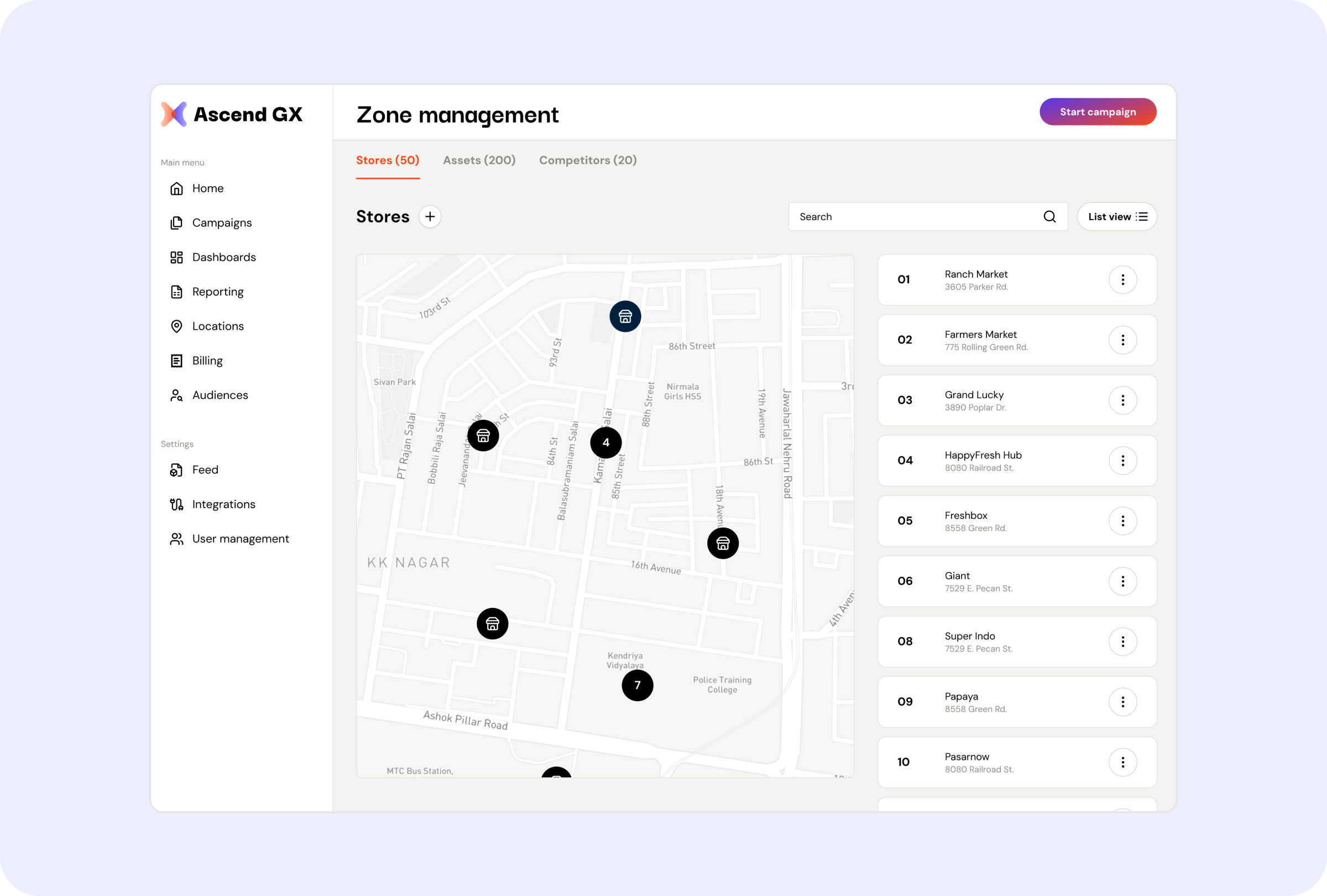 Ascend Makers zone management with GIS view