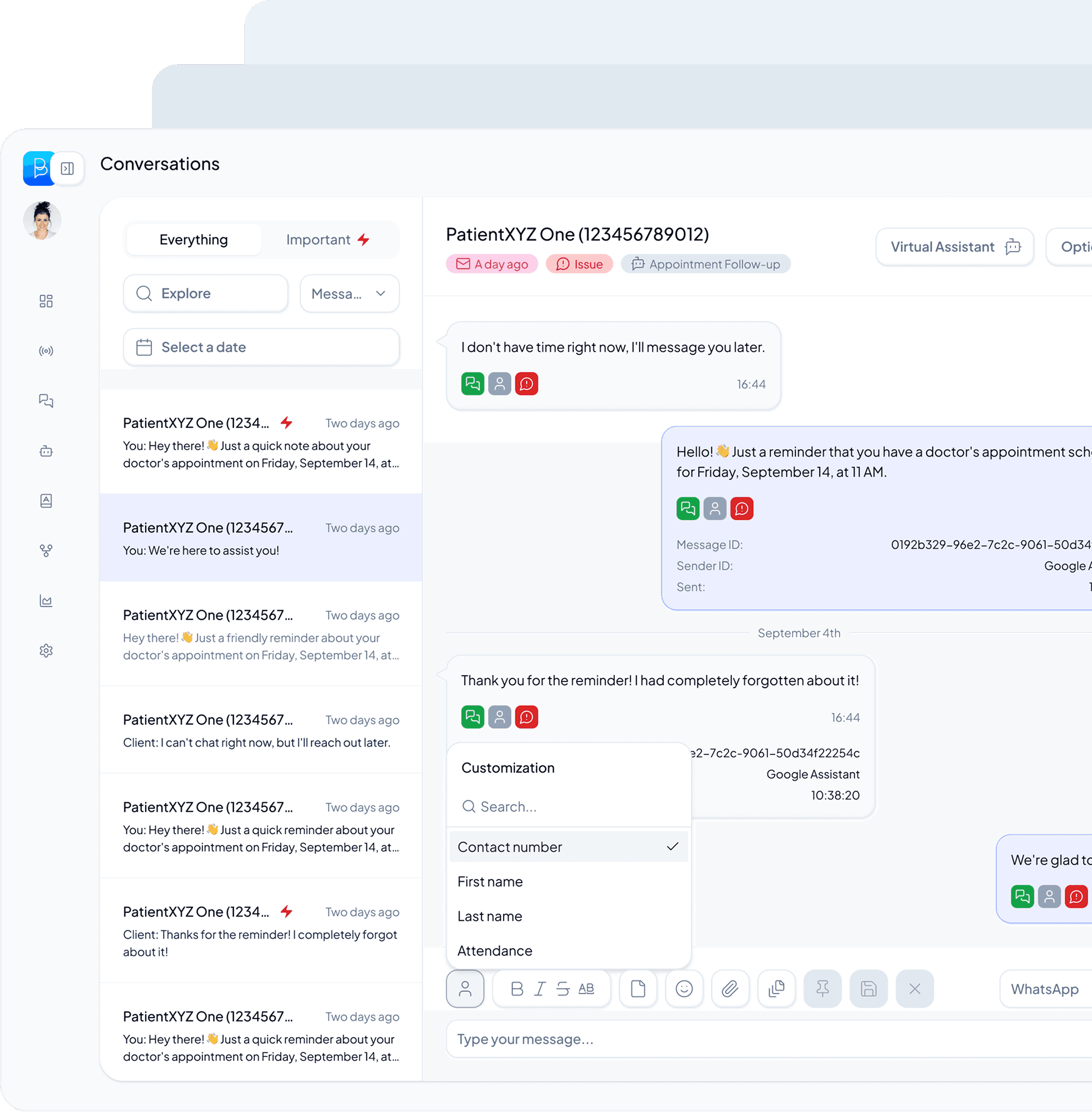 Blue.ai platform interface