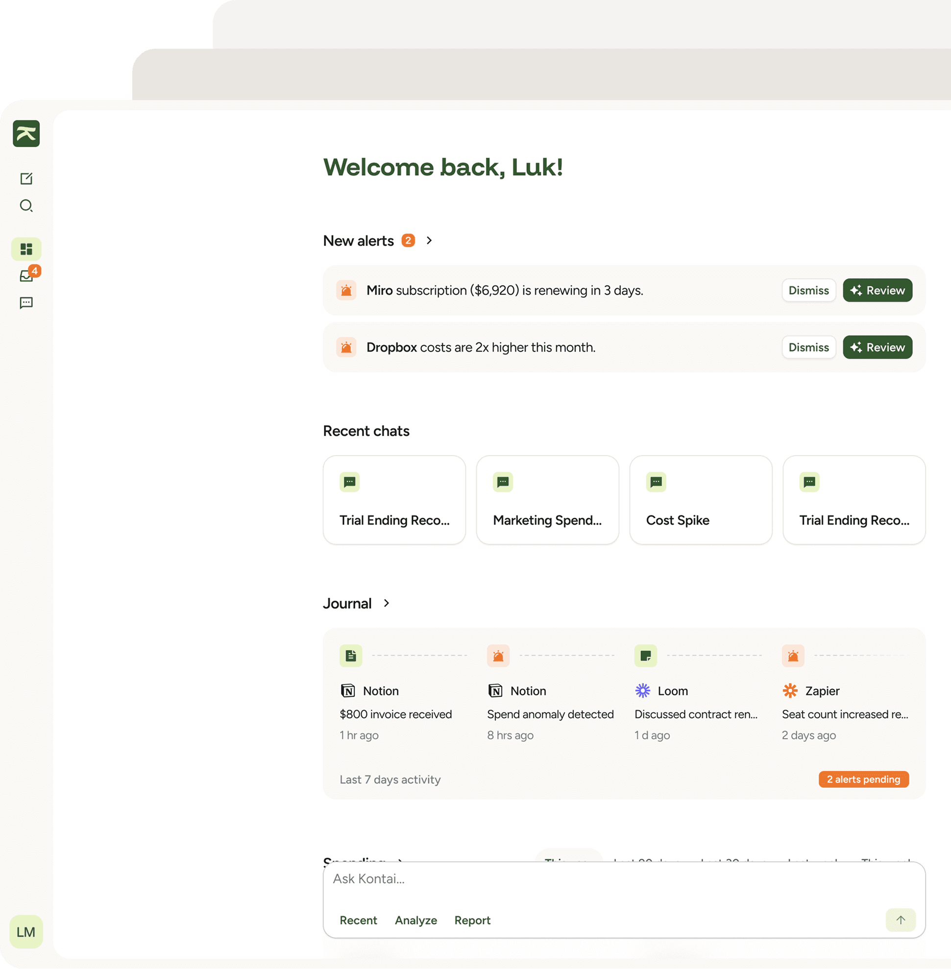 Kontai AI spend management platform