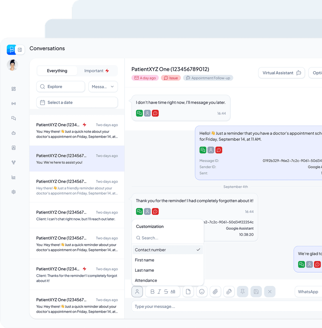 Blue.ai platform interface