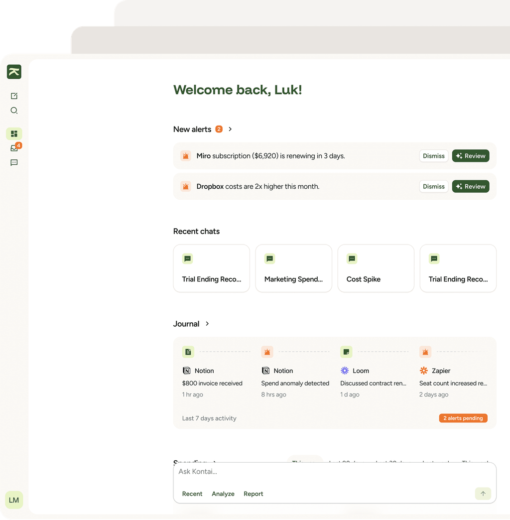 Kontai SaaS spend management platform