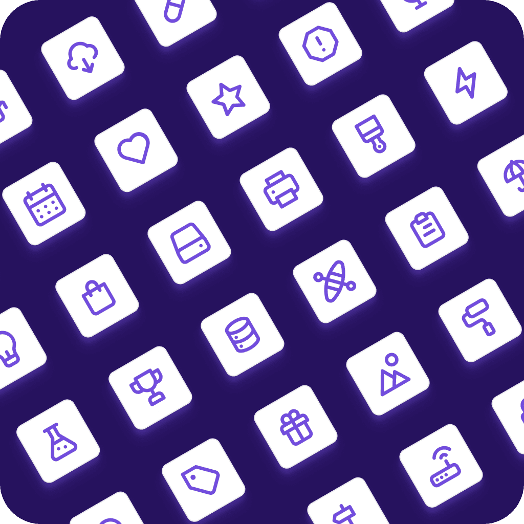 A set of detailed icons for a SaaS app