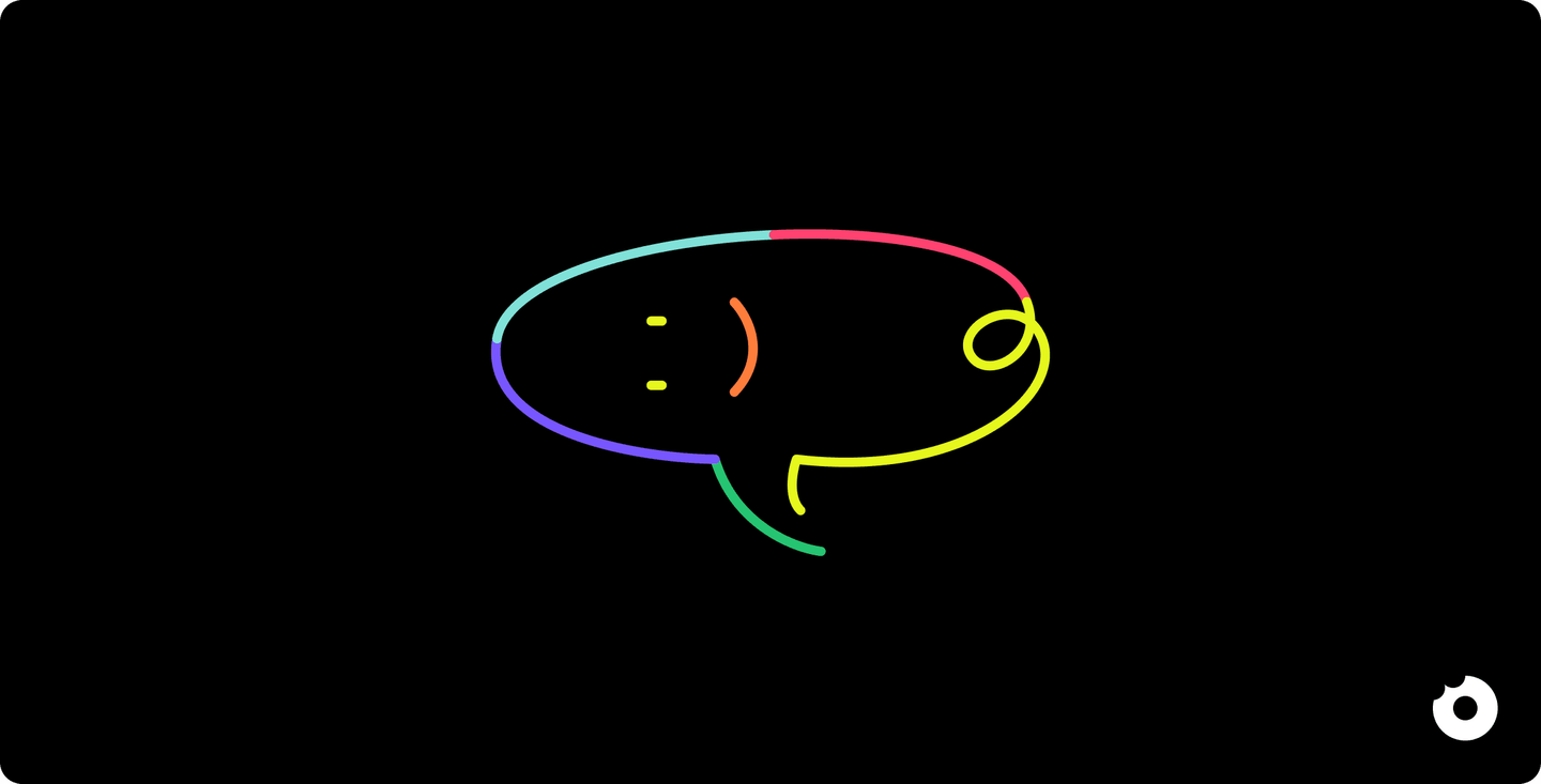 Speech bubble with smiley face illustrating user-centered product design and user experience principles