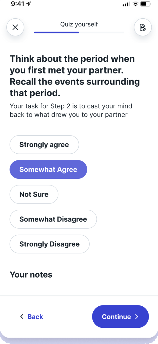 Balanced self-assessment quiz question