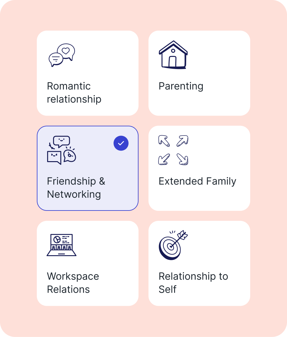 Balanced relationship type icons