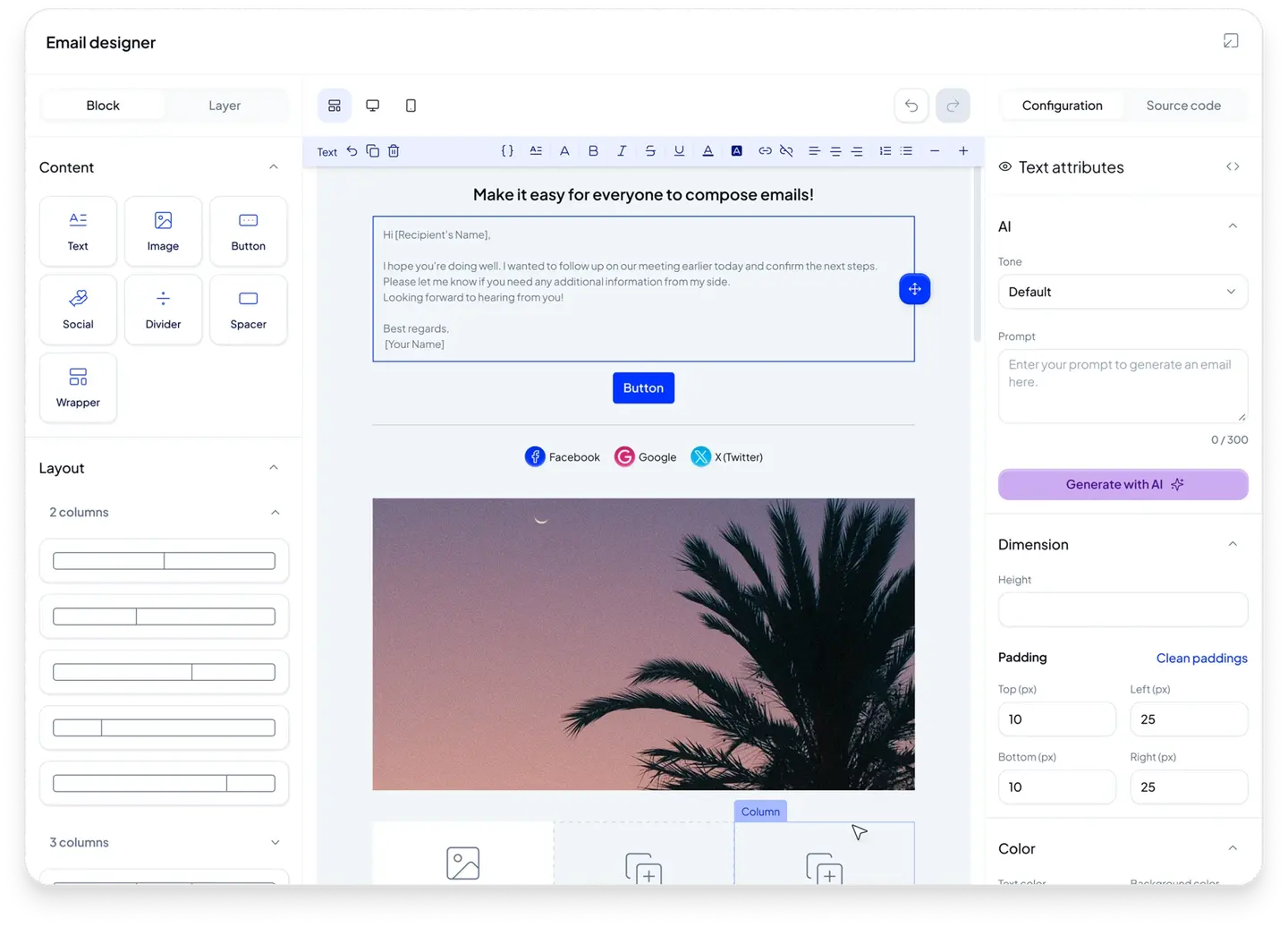 Blue.ai team workspace
