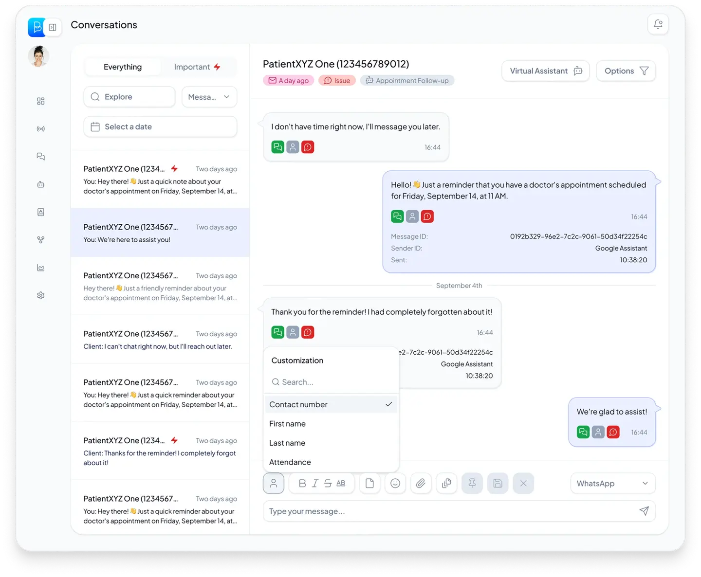 Blue.ai analytics dashboard