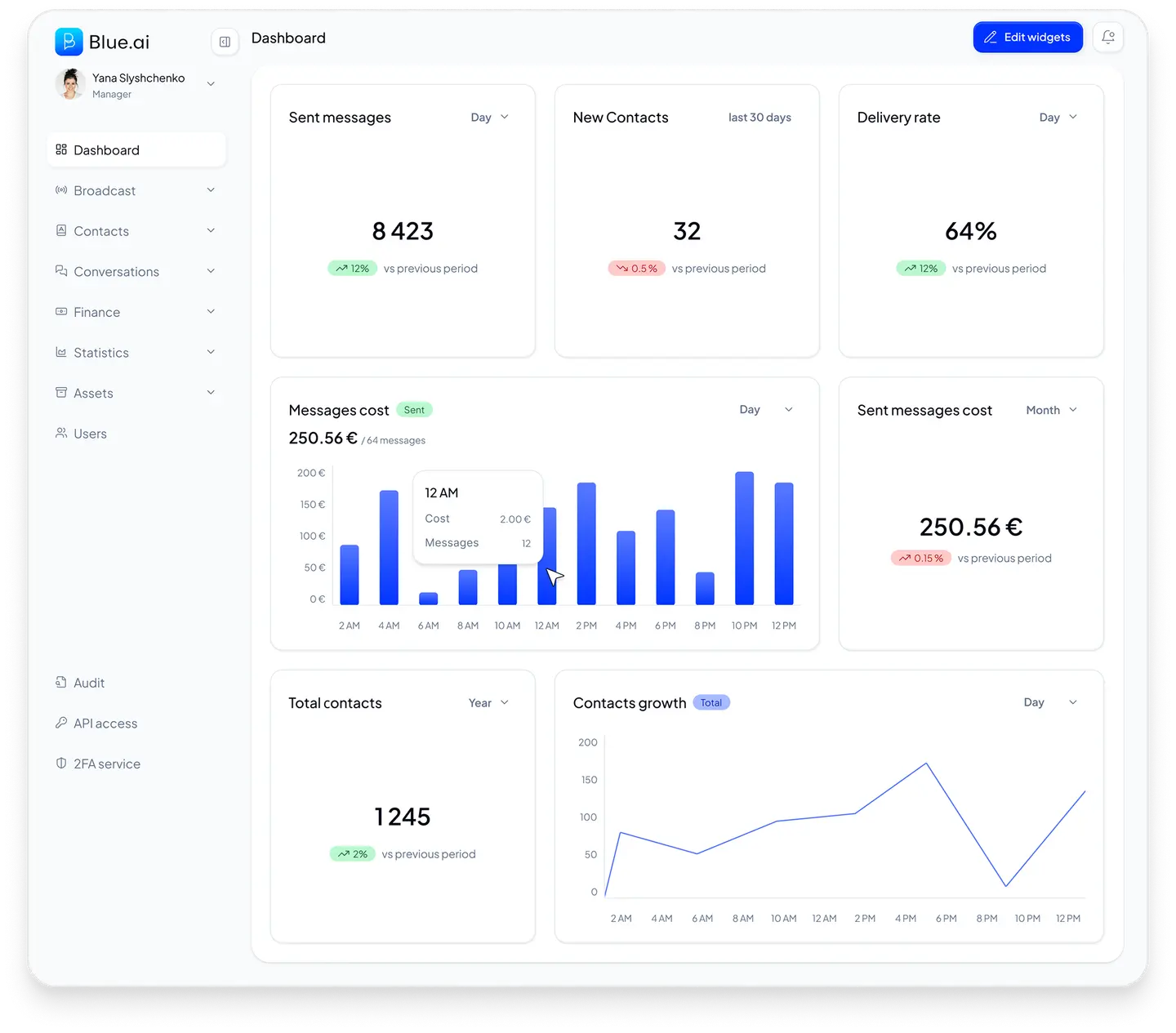 Blue.ai automation flows