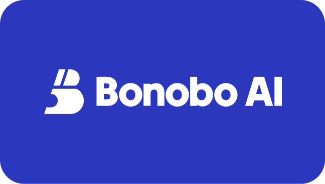 Bonobo AI logo on brand blue