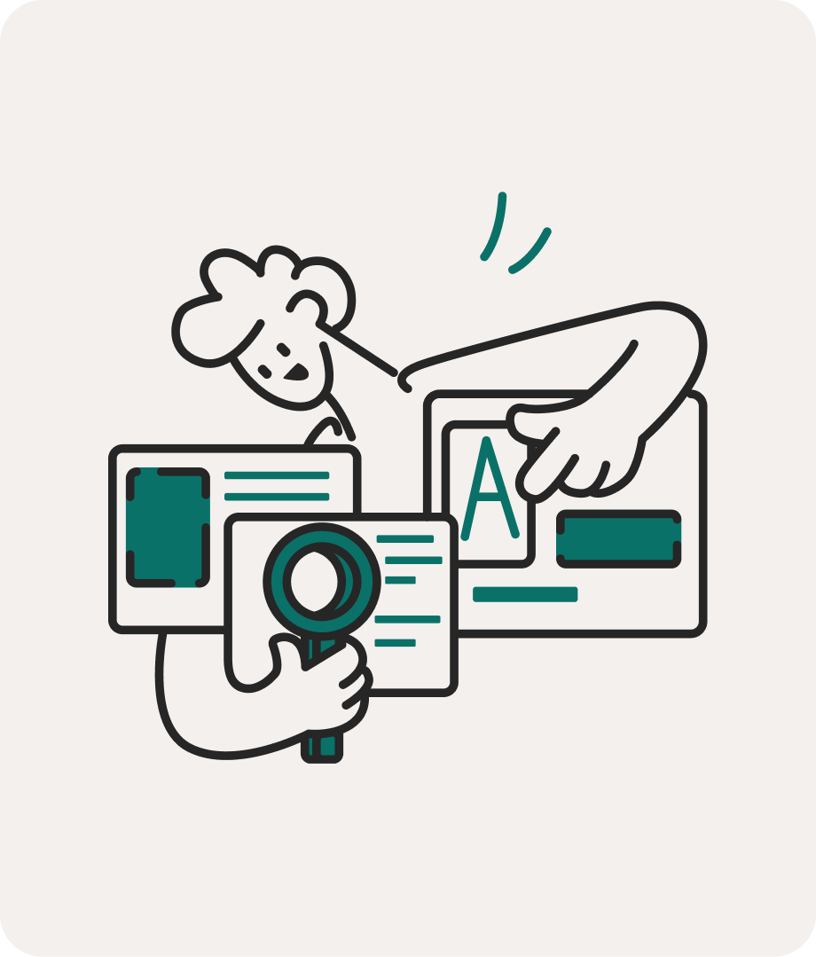Eggup line illustration used in the product