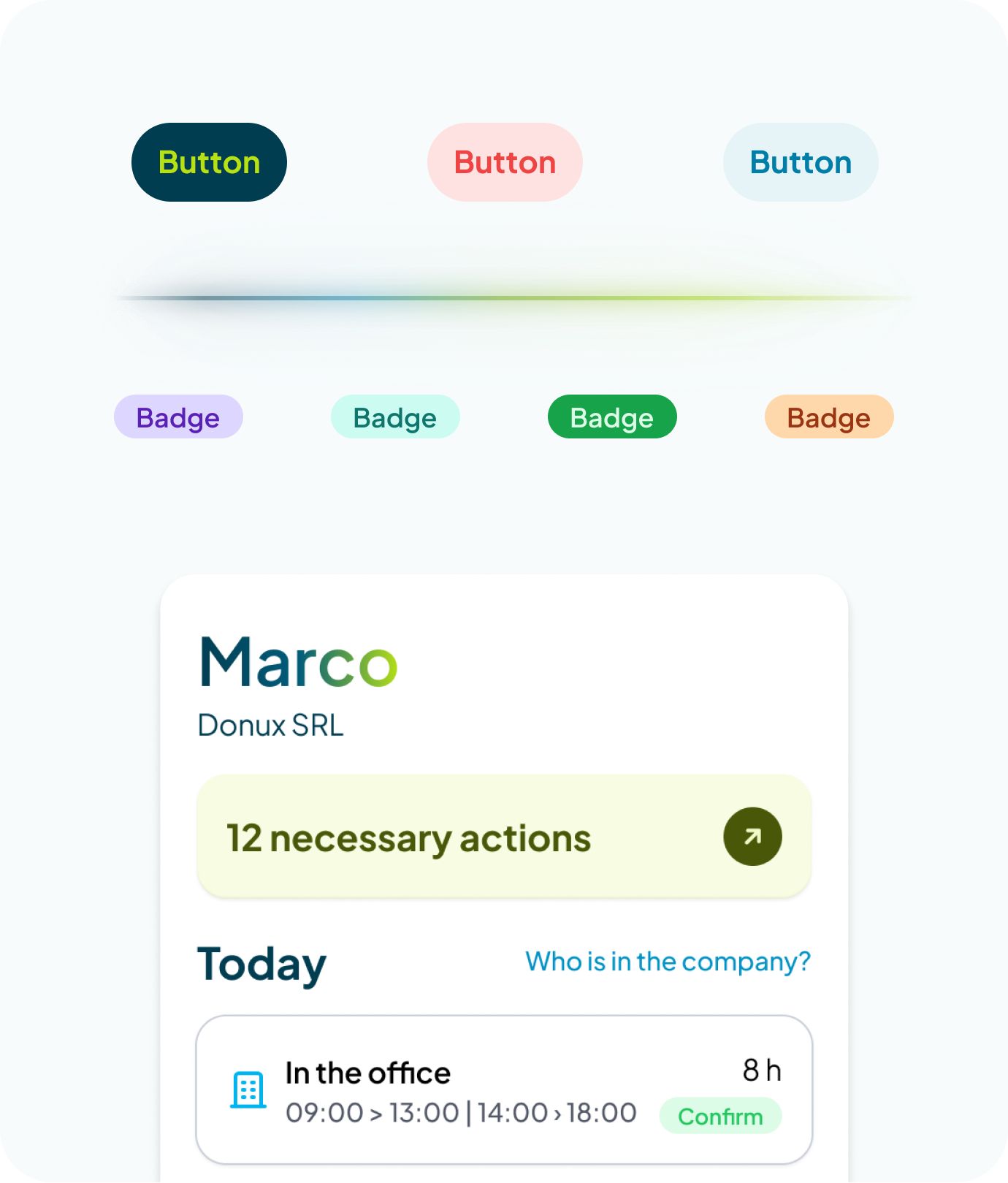 Fluida UI components and patterns