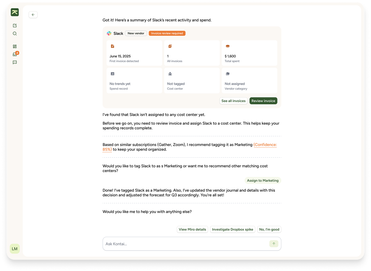 Kontai subscription management