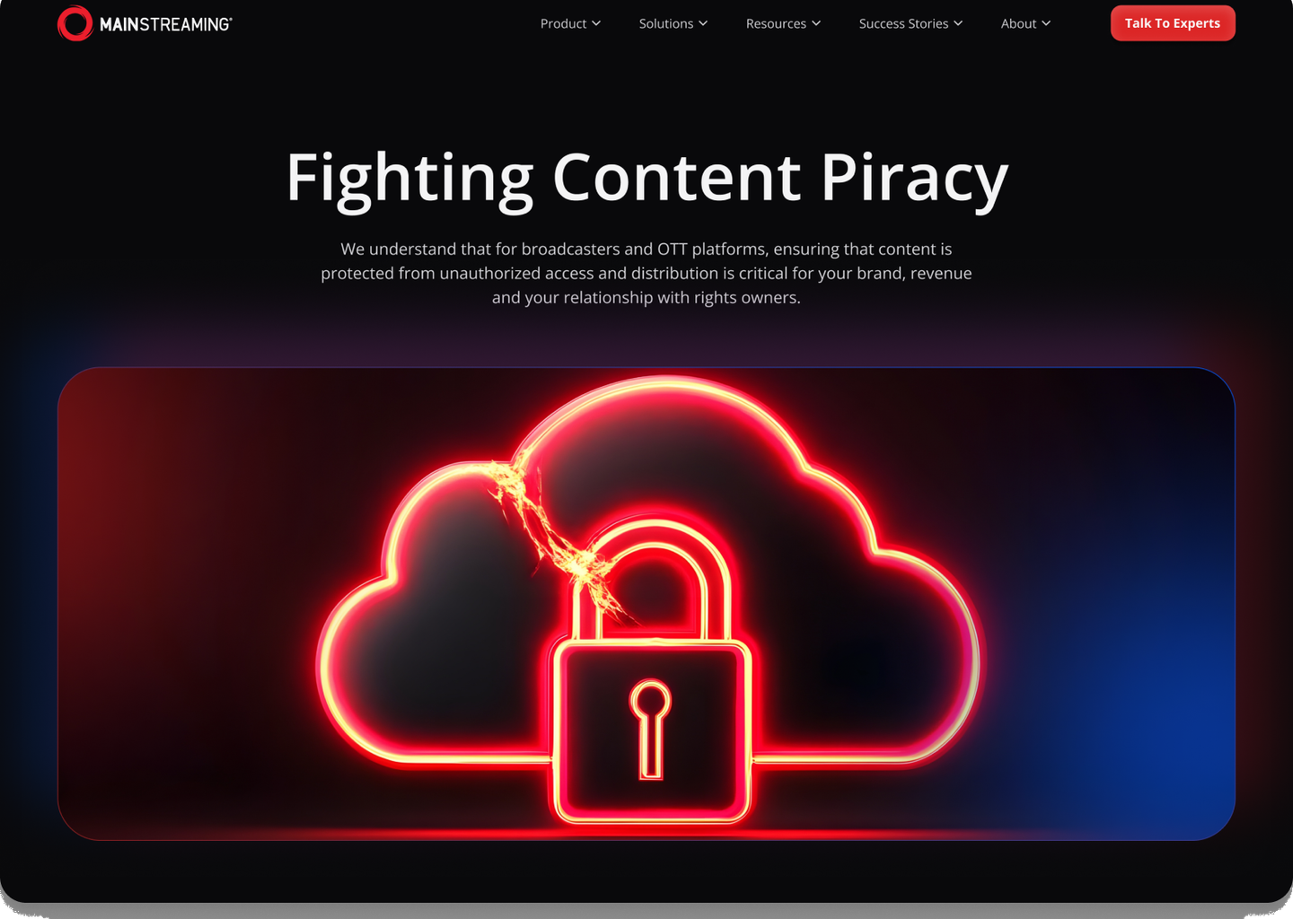 MainStreaming Fighting Content Piracy page hero