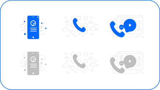 MrCall device illustrations in active and inactive states