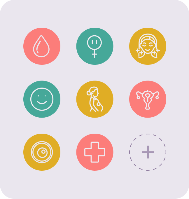 Pausetiv symptom tracking icon set