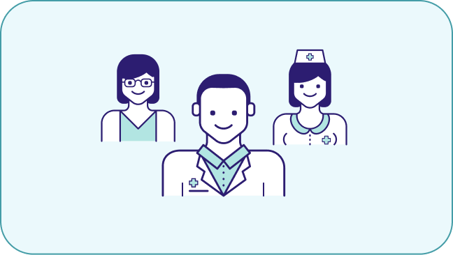 Sencare illustration of doctors and nurses