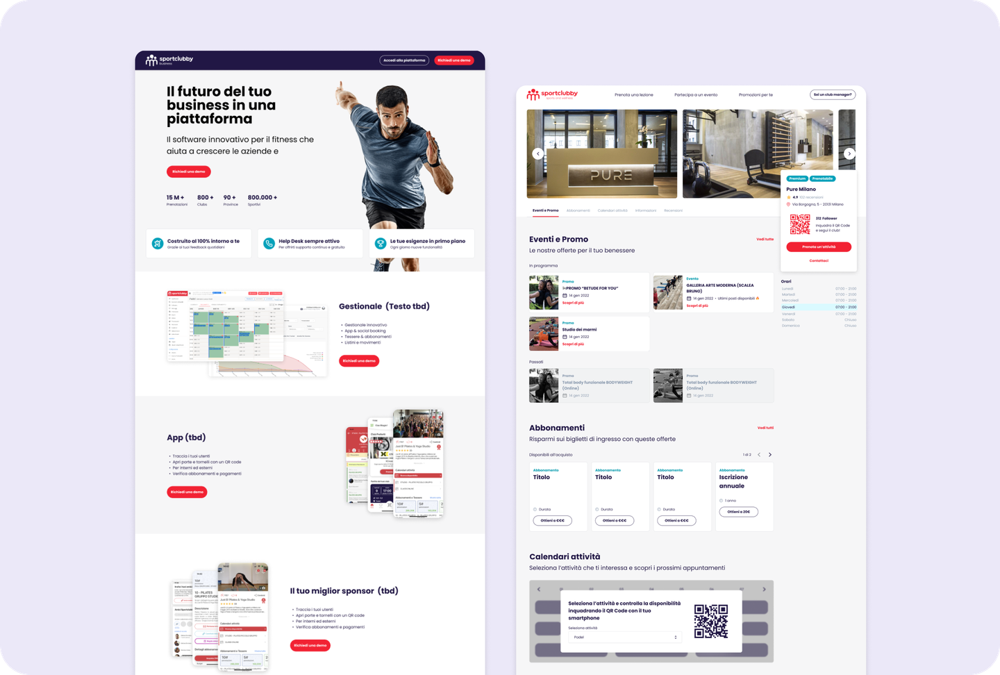 Sportclubby redesigned desktop platform and mobile app