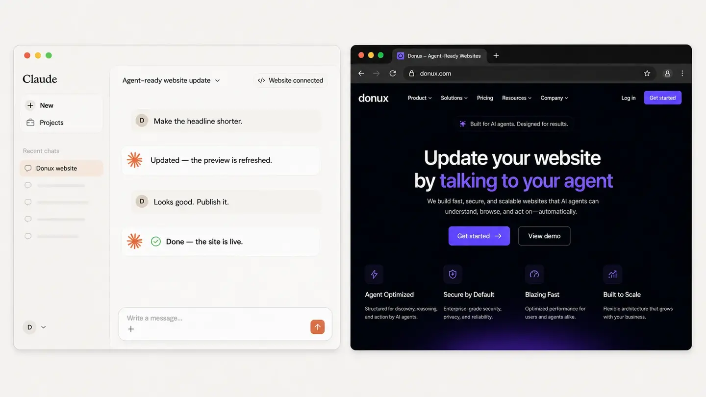 Website feedback and publishing requested through the Claude web conversation