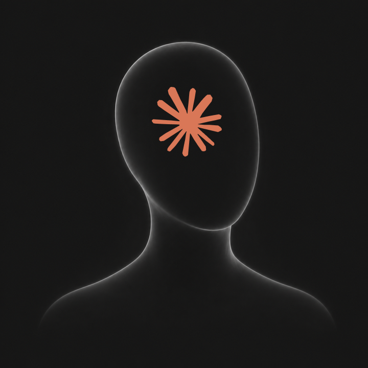 Claude, a softly glowing silhouette with its logo